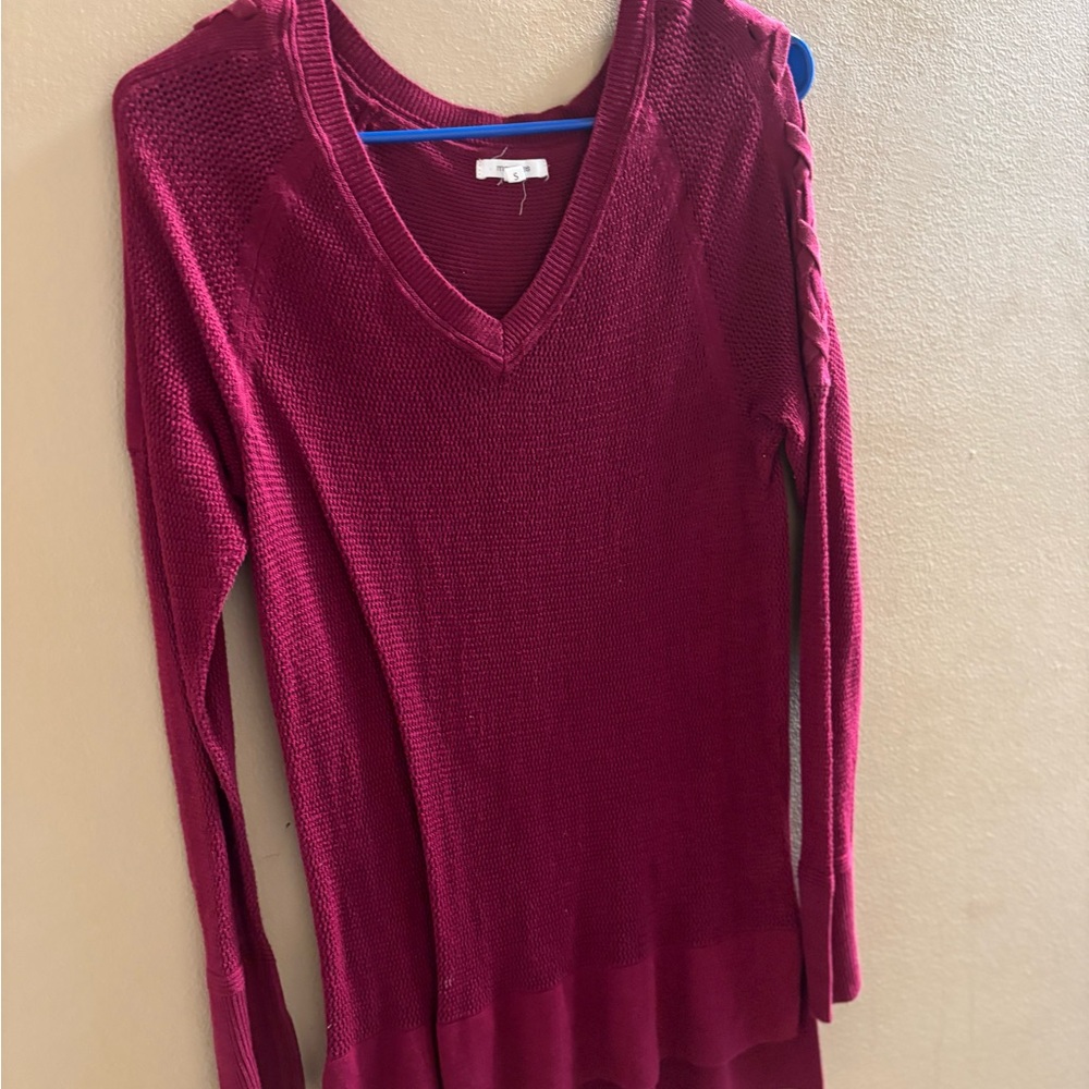Maurices Deep Red Knit Sweater